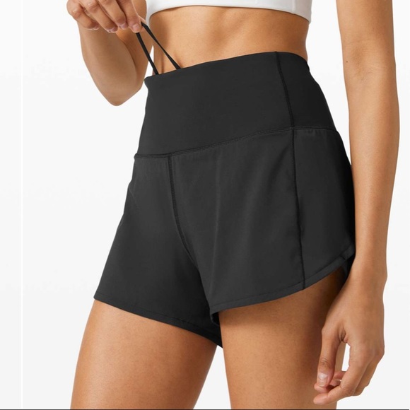 Lululemon 2020 Speed Up Shorts Long High-Rise *4" in Black